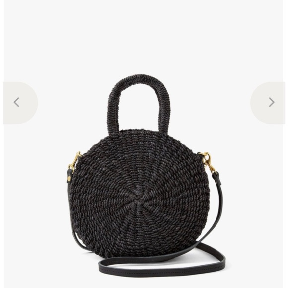 Clare V Black Straw Woven Petit Moyen Alice bag - Picture 2 of 11